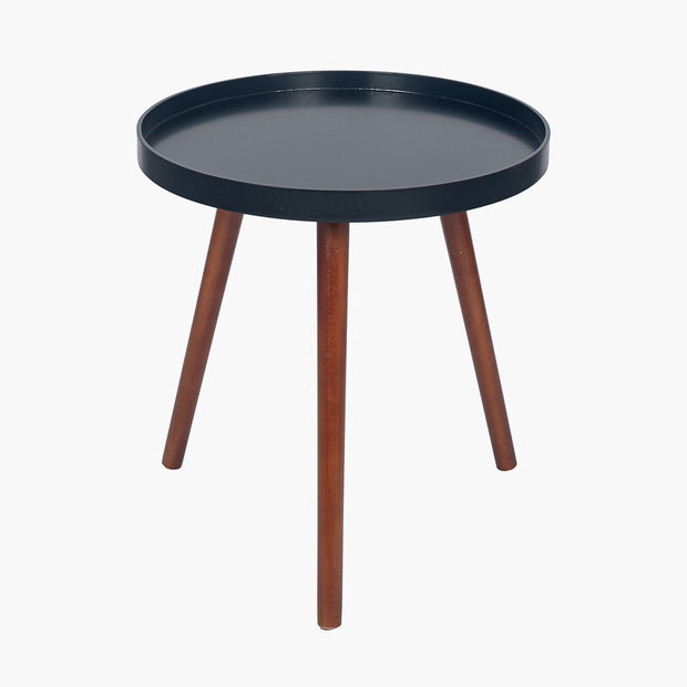 Black/ Brown Round Table