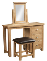 Derwent Single Pedestal Dressing Table with Stool