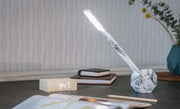 Octagon Desk Lamp, White Marble