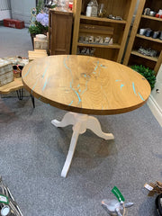 Round Blue Resin Table