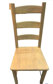 Solid Oak Ladder Back Dining chairs, set of 4