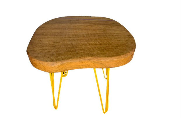 Jersey Oak Large Hairpin Stool/Side table with legs