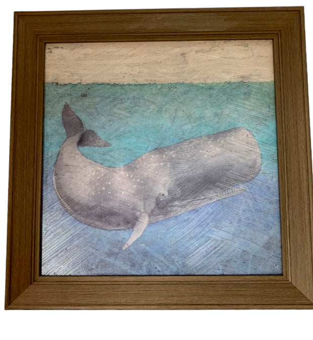 Textured Whale Framed Art 1