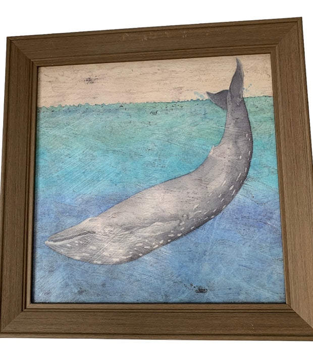 Textured Whale Framed Art 2