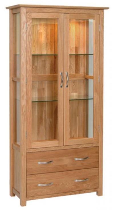 Blue Oak Display Cabinet