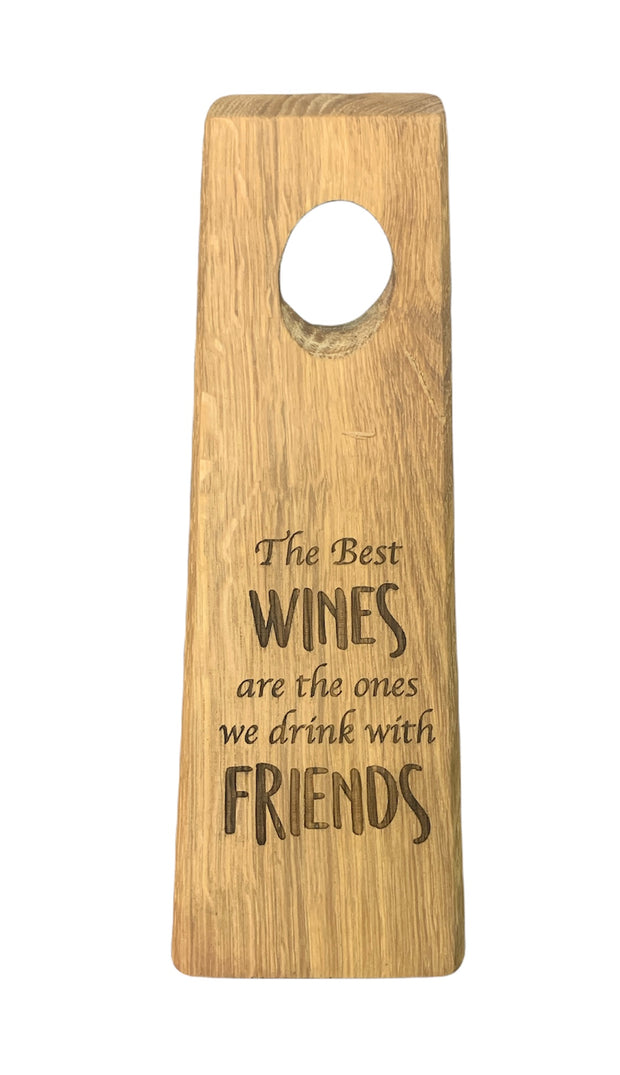 Engraved Angled Wine Holder