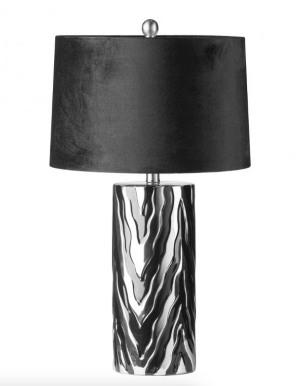 Jaspa Table Lamp Black Velvet Shade
