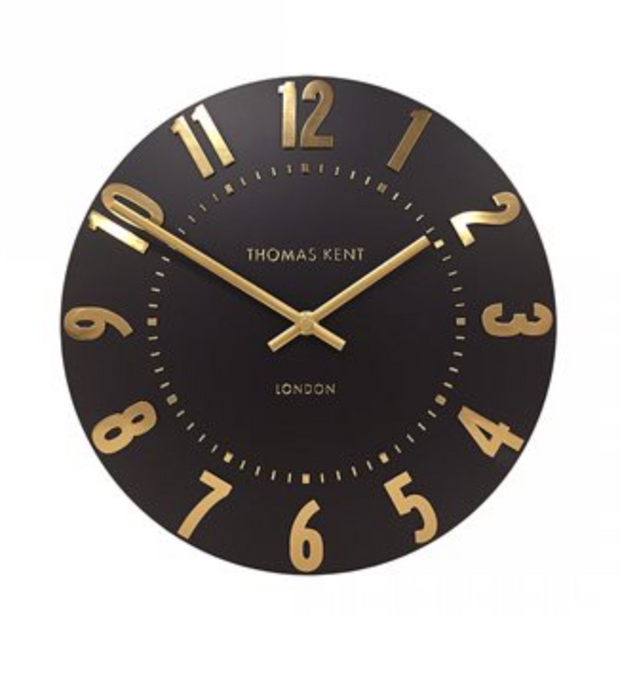 Mulberry Wall Clock, 12" Onyx