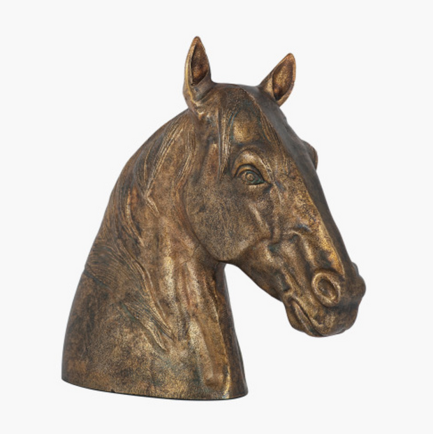 Antique Gold Metal Horse Head