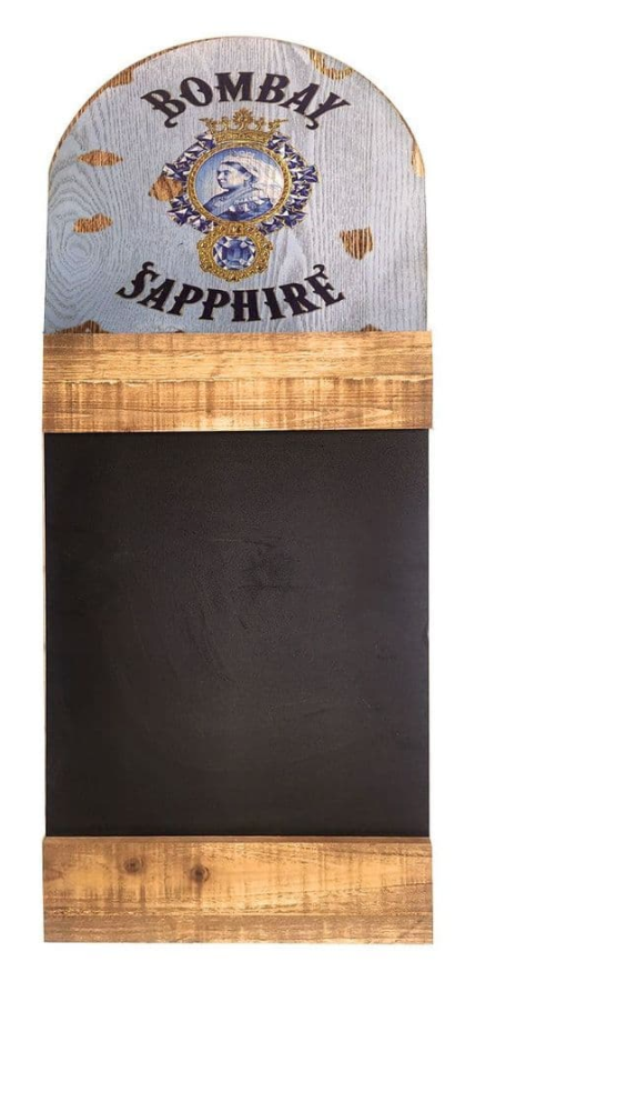 Bombay Sapphire reproduction chalkboard