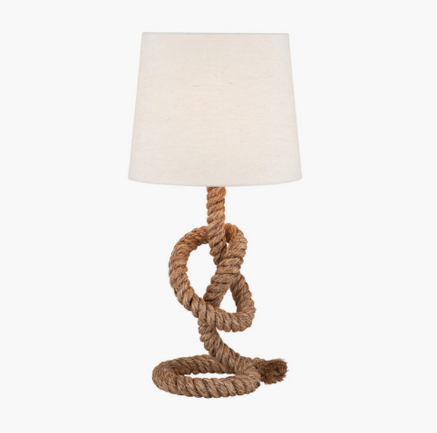 Nautical Rope Knot and Jute Table Lamp