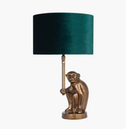 Capuchin Antique Brass Metal Monkey Table Lamp
