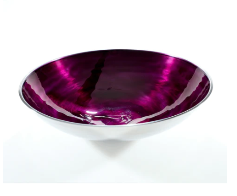 Large round bowl, purple