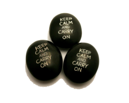 Black Keep Calm Pebbles
