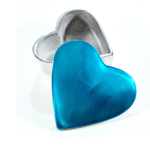 Aqua Heart Trinket Box