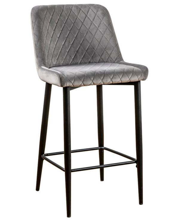 Soft Touch Diamond Back Stool, in Grey
