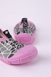 Turtl Aqua Shoes with Turtle Shell Print - Pink