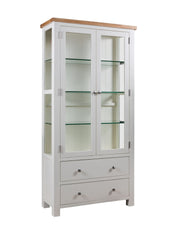 Derwent Painted Display Cabinet with Glass Doors