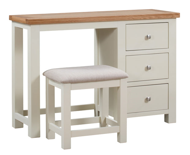 Derwent Painted Single Pedestal Dressing Table with Stool